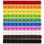 edxeducation Interlocking Cubes - Set of 1,000 - 1 cm Connecting Blocks in 10 Colours - Practice Maths, Sorting, Construction and More!