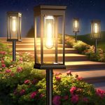 Solpex Solar Pathway Lights – Waterproof Outdoor Garden Lights for Yard, Lawn, Patio – Auto on/Off LED Landscape Lighting, Decorative Solar Walkway Lights (Warm, Pack of 12)