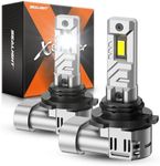 SEALIGHT X1S 9006 HB4 LED Headlight Bulbs, 24000LM Super Brightness 9006 LED Bulbs, 1:1 Mini Size Plug and Play, 6500K Cool White Halogen Replacement, Pack of 2