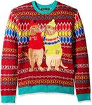 Blizzard Bay Men's Ugly Christmas Sweater Sea Creatures, Orange, Medium