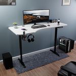 Green Soul Trigger Multipurpose Electric Height Adjustable Engineered Wood Table Desk, Ergonomic Spacious Sit-Stand Desk, Digital Display with Memory Preset Option| Installation Provided(Blackwhite)