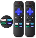 2PCS Replacement Remote for All Roku TV TCL TV, Compatible with TCL/Hisense/Onn/Sharp/Element/Philips/Insignia/Jvc/RCA Smart Roku TVs(Not for Stick and Box)