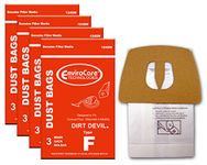 Royal 12 Dirt Devil Canister Type F Allergy Vacuum Bags, Can Vac, Power Pak Vacuum Cleaners, 3-200147-001, 3200147001, 200147, Ry200147, 3-300475-001, 3300475001, 300475, 3-200348-001, 3200348001, 200348, 1-200103-001,1200103001, 200103, 2160, 2160ca