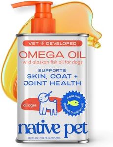 Native Pet Omega 3 Fish Oil for Dogs & Cats - Promotes Healthy Skin, Shiny Coat & Strong Joints - Made with Wild Alaskan Salmon Oil for Dogs – Tasty, Fast-Absorbing Omega 3 6 9 Liquid Supplement-32oz
