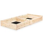 Boldly Growing Wooden Raised Garden Bed Kit – Large Outdoor Elevated Ground Planter Beds for Growing Fruit/Vegetables/Herbs – (90 x 47 x 11) inches – Natural Rot-Resistant Wood Lasts Years…