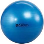 TheraBand Exercise Ball, Professional Series Stability Ball with 75 cm Diameter for Athletes 6'2" to 6'8" Tall, Slow Deflate Fitness Ball for Improved Posture, Balance, Yoga, Pilates, Core, Blue