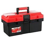 MAXPOWER 14-inch Toolbox, Plastic Tool Box Tool Chest Storage Case Organizer Included Removable Tray with Lock Secured