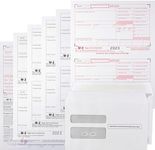 W2 Forms 2023, Complete Laser W-2 Tax Forms and W-3 Transmittal - Kit for 10 Employees 6-Part W-2 Forms with 10 Self-Seal Envelopes in Value Pack | W-2 Forms 2023