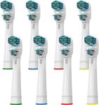 8 Pcs Dual Clean Replacement Toothbrush Heads Compatible with Oralb Electric Toothbrush, Double Heads and Soft Bristle for Superior Cleaning and Whitening