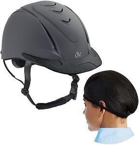 Ovation Deluxe Schooler Dark Gray S/M Helmet with Deluxe PK/2 Black One Size Hair Net