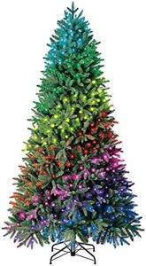 Evergreen Classics 7.5 ft Twinkly Pre-Lit Aspen Pine Quick Set Artificial Christmas Tree, App-Controlled Multi-Color RGB Lights