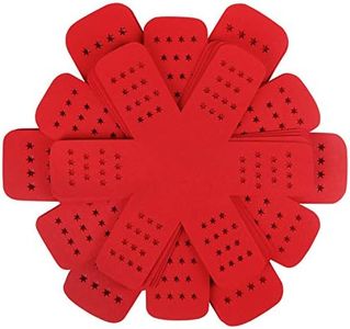 BYKITCHEN Pan Pot Protectors, Larger & Thicker Pan Protector with Stars, Set of 12 and 3 Different Sizes, Red Pot Divider Pads for Protecting and Separating Your Cookware