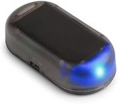 Solar Power Dummy Car Alarm Blue LED Light Simulate Imitation Security System Warning Anti-Theft Flash Blinking Lamp