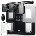 arboleaf Scale for Body Weight Body Fat, 8 Electrode 50+ Body Metrics Bathroom Scale Digital, High Precision Analyzer with Report, BMI Muscle Mass, Fat Percentage, Smart Weighing Scales Bluetooth