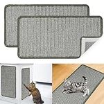 2 x Cat Wall Scratching Mat, Sisal Scratching Mat, Scratch Protection, Sofa, Cat, Self-Adhesive Cat Floor Scratching Pad, Corner Scratching Board, Scratching Mat for Cats, Protects Carpets and Sofas,