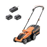 LawnMaster 24V 37cm Cordless Lawnmower with Spare Battery, 24V 4.0Ah Lithium Ion Battery and Fast Charger - Rear Roller (37cm Mower)…