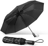 TechRise Large Windproof Umbrella, Wind Resistant Compact Travel Folding Umbrellas, Ladies Auto Open Close Strong Wind Proof Rain Proof with 10 Ribs golf umbrella collapsible for Men Women