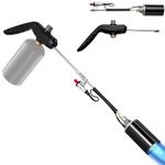 Soiiw Propane Torch Weed Burner,1,200,000 BTU High Output Weed Torch Flamethrower,Heavy Duty Blow Torch with Flame Control and 30" Detachable Long Arm for Garden Wood Ice Snow Road Weeding