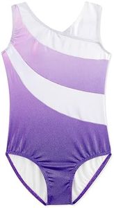 DAXIANG Toddler Leotard Gymnastics Sleeveveless Sparkly Tumbling Dance Leotards for Baby Girls Kids Teens Light Purple 11-12 Years