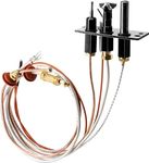 Criditpid 4021-736 Natural Gas Pilot Assembly for Heat N Glo, Heatilator, Quadrafire Gas Fireplaces, 485-510A NG Pilot Assembly for Heat-N-Glo Fireplace with Thermopile, Thermocouple.