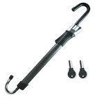 Motopack CQ-6084 Car Steering Wheel Brake Lock Anti-Theft Retractable Double Hook Car Clutch Pedal Lock Security with 2 Keys