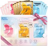 grace & stella Under Eye Gel Patches Birthday Gifts for Women (12 Pairs, 3 Colours), Rejuvenating Under Eye Patches for Dark Circles, Eye Masks for Puffy Eyes, Vegan Pamper Gifts for Her