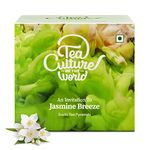 Tea Culture of The World Jasmine Breeze | For Calm Mind | Made with Whole Leaf Green Tea, Natural Jasmine Flowers | Pure Elegance, Smooth and Floral | Himalayan Green Teabags, 16 Count