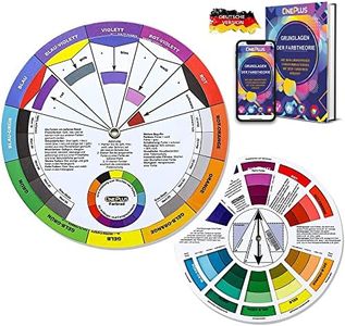 ONE+PLUS, 2 pezzi, colore Wheel, ruota di miscelazione dei colori, ruota dei colori, giradischi a cerchio di colore, per pittura, design e trucco (versione tedesca)