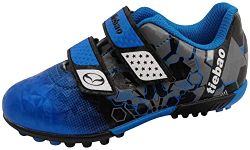 tiebaoGanar Football Shoes Boys Girls Firm Ground Outdoor Sports Shoes Football Cleat Shoes Turf Shoes Size 25-37, blue, 8 UK Child