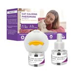 Cat Pheromone Diffuser Kit, Cat Calming Diffuser with 1 Plug-in Diffuser and 2 x 48ml Refills, 30-Day Pheromone Refills, Covers up to 700 sq ft, for Cats During Travel, Vet Visits, Moving