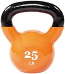 Everyday Essentials All-Purpose Color Vinyl Coated Kettlebell, 25 Pounds