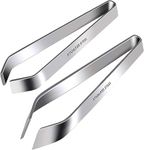 Fish Bone Tweezers Set, Professional Stainless Steel Flat and Slant Pliers Remover Set for Cooking Kitchen Salmon Trout, 2 Styles