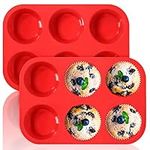 Anaeat Silicone Muffin Pan - 6 Cups