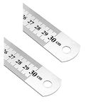 Tia Crafts 12 inch, 30 cm Stainless Steel Ruler Scale Long double Side Measuring Tool for Architects, Engineers, College Students (12 inch, 30 cm, Stainless Steel)