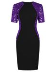 GRACE KARIN Dresses for Women UK Vintage Cocktail Dress Evening Party Pageant Clubwear Black Purple L