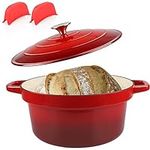 CUKOR 6QT Dutch Oven Pot With Lid,Ceramic Dutch Ovens for Sourdough Bread Baking,Cast Iron Bread Dutch Oven Cooking Pot,Non-Stick Enamel Coated Cookware