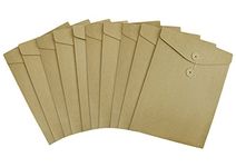 10 Pcs Pack Project Pockets File Organizer Envelopes Thick Kraft Paper A4 Size File Folder Bags Document Bills Receipt Folder Portfolio Pocket Organizers with String-Tie Closure Vertical Version