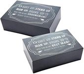 Pop Fizz Designs Groomsmen Box (6 pack) Groomsman Gift I Groomsmen Proposal Box | Groomsmen Gift Box Set | Will You Be My Groomsman? | Will You be My Best Man? | Chalkboard Style