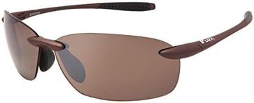 Flux BOWRIDER Active LifestylesSunglasses for Men and Women UV400 Protection, Anti-Slip, Lightweight (Matte Titanium Brown, Brown Mirror)