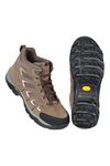 Mountain Warehouse Field Waterproof Vibram Hiking Wide Fit Boots - Waterproof & Durable Rain Shoes with Suede & Mesh Upper - for Spring Summer, Camping, Hiking & Walking Brown 12 UK