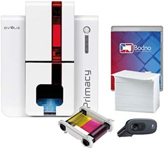 Evolis Primacy Dual Sided ID Card Printer & Complete Supplies Package with Bodno Bronze Edition ID Software