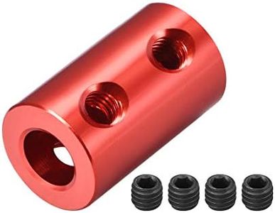 uxcell 2mm to 6mm Bore Rigid Coupling Set Screw L20XD12 Aluminum Alloy,Shaft Coupler Connector,Motor Accessories,Red