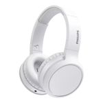 PHILIPS Audio H5205WT/00 Over-Ear Wireless Headphones with Mic and BASS Boost Button (Bluetooth, 29 Hours Play Time, Quick Charging Feature, Noise Isolation, Compact Folding) Light Grey