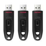 SanDisk 32GB 3-Pack Ultra USB 3.0 Flash Drive (3x32GB) - SDCZ48-032G-GAM46T Black