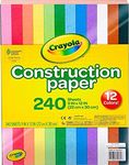 Crayola Construction Paper, Assorted Colors, 240 Sheet (99-3200)