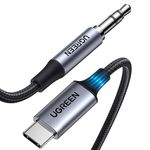 UGREEN USB C to 3.5mm Jack Cable 3.3FT DAC HiFi Stereo Car Aux to USB C Headphone Type C Lead Compatible with iPhone 15 Pro Max/16 Galaxy S24 Ultra S23 S20 FE A55 2024 iPad Pro/Air Pixel 9/8/7 (1M)