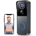 Video Doorbell Wireless Camera Doorbells, 1080P HD Smart WiFi Security Camera Door Bell with PIR Motion Detection, 2-Way Audio, Night Vision, IP66 Waterproof, Support memory Card & Cloud Storage