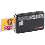 KODAK Mini 2 Retro 4PASS Portable Photo Printer (2.1x3.4 inches) + 8 Sheets, Black