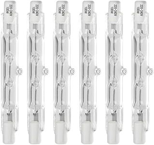 Haraqi 6 Pack 100W Halogen Bulb,Security Light Bulbs,Linear Halogen Bulbs R7S Base J Type 78mm Double Ended Floodlight Bulb 220-240 Volts T3 for Work, Security, Landscape Lights and Floor Lamps