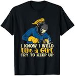 Weld Like A Girl Welder Ironworker Ironsmith Welding Women T-Shirt